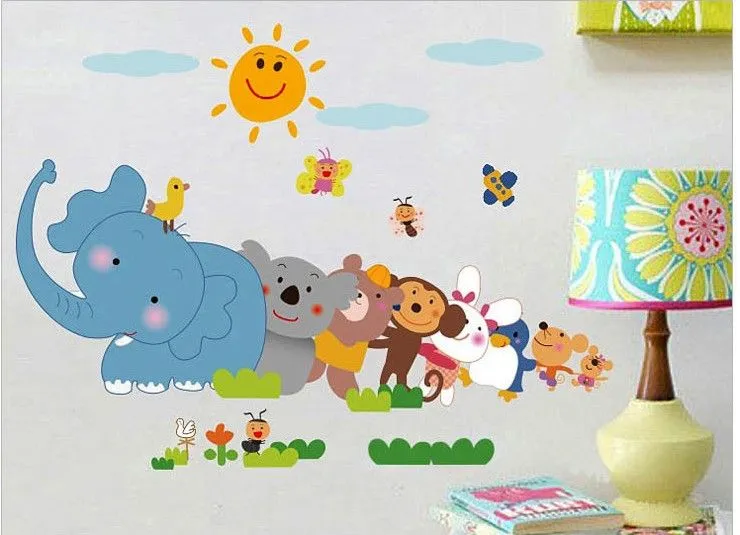Aliexpress.com : Buy Cartoon cute animal tree children nursery ...