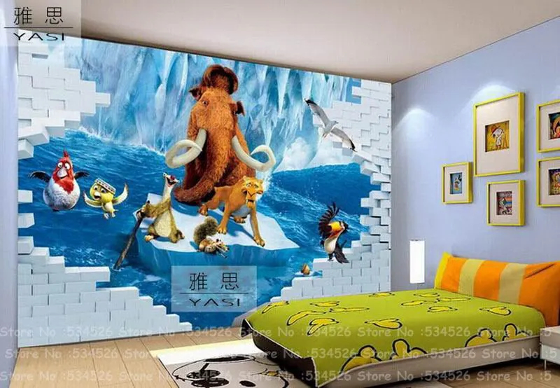 Aliexpress.com : Buy Ice Age 3d children wallpaper roll fresco ...