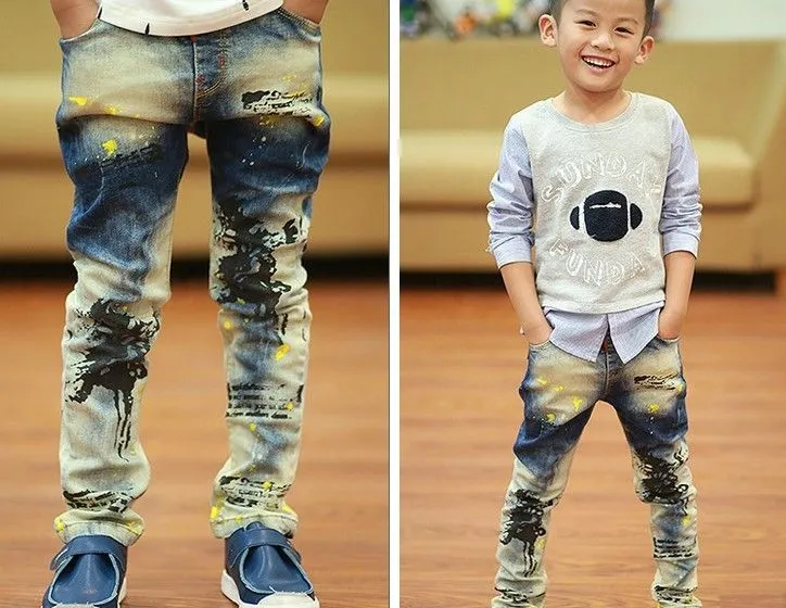 Aliexpress.com: Comprar 2014 autumn boy jeans pantalones pies ...