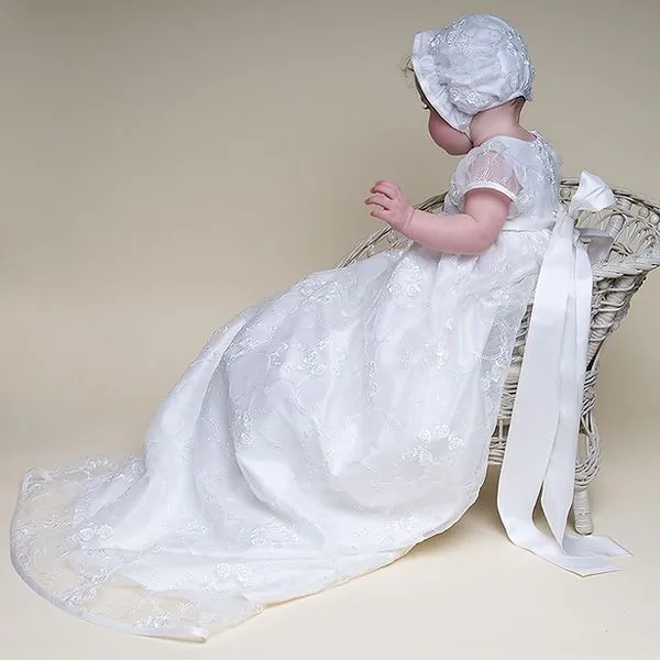 Aliexpress.com: Comprar Baby Girl Fomal vestidos de bautizo blanco ...