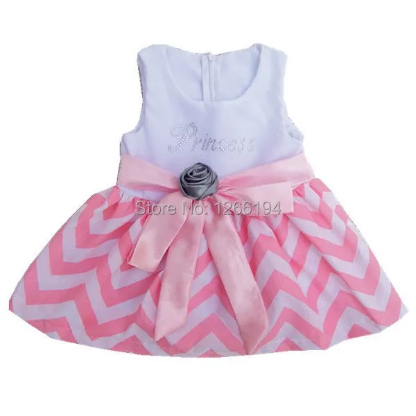 Aliexpress.com: Comprar Bebé chica hermosa Chevron vestido rosa y ...