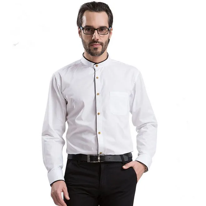 Aliexpress.com: Comprar Camisa de hombre cuello mao Casual de ...
