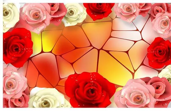 Aliexpress.com: Comprar Etiqueta de la pared romántica Rose 3D ...