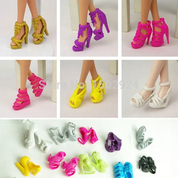 Aliexpress.com: Comprar Grupos de 10 Pairs moda muñecas zapatos ...