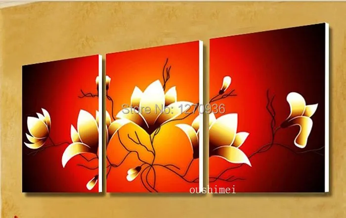 Aliexpress.com: Comprar Hechos a mano flores modernas pintura al ...