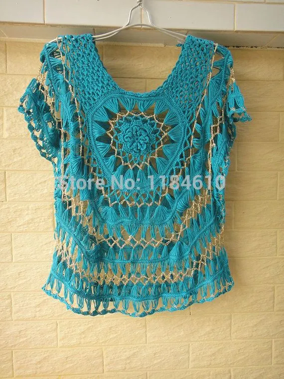 Aliexpress.com: Comprar Hechos a mano horquilla Crochet Tops ...