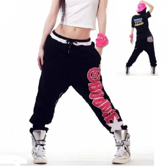Aliexpress.com: Comprar Hip Hop danza Loose pantalones para mujer ...