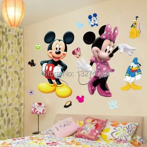 Aliexpress.com: Comprar Mickey Mouse Minnie vinilo Mural etiqueta ...