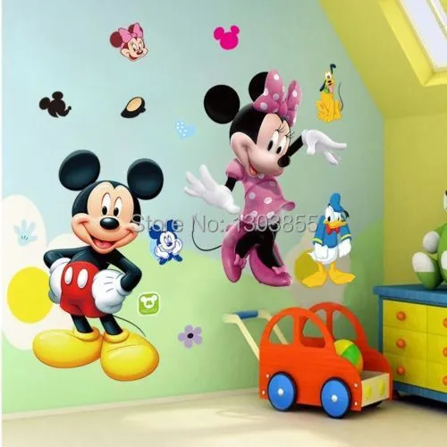 Aliexpress.com: Comprar Mickey Mouse Minnie vinilo Mural etiqueta ...