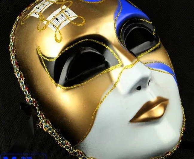 Prom máscara para hombres y mujeres de la cara llena cara pintada ...