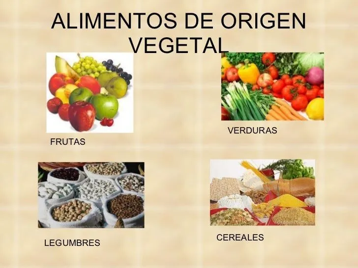 Alimentos de origen vegetal