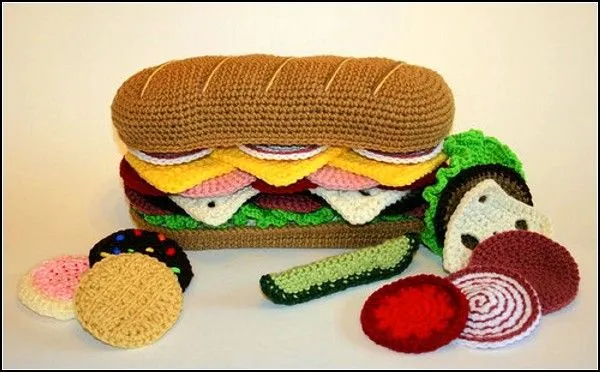 Alimentos tejidos a crochet ~ Solountip.com