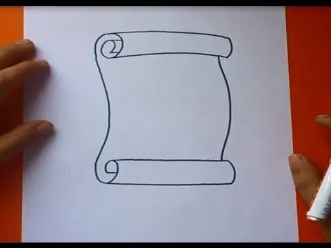 Como dibujar un pergamino paso a paso | How to draw a scroll - YouTube