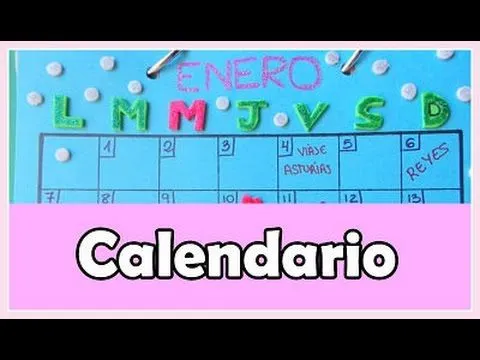 Como hacer un calendario de fomi - Imagui