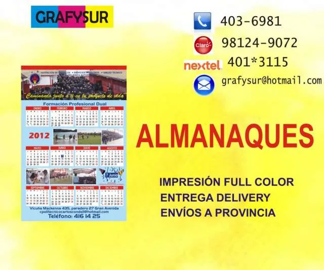 Almanaques navarrete 2014 - Lima, Perú - Otros Servicios