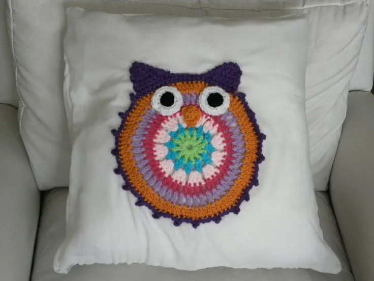 almohadon lechuza | mis tejidos de crochet | Pinterest | Tejidos ...