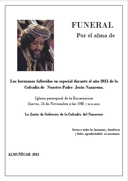 Por Almuñécar, Nazareno: noviembre 2011