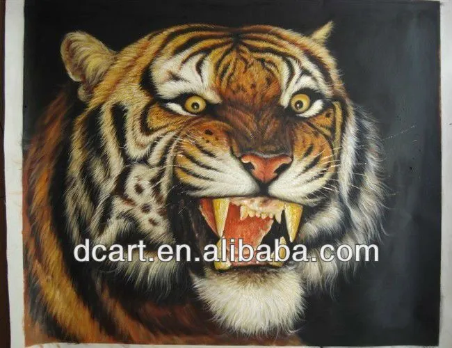 Alta resolución tigre pinturas al óleo-Pintura y Caligrafía ...