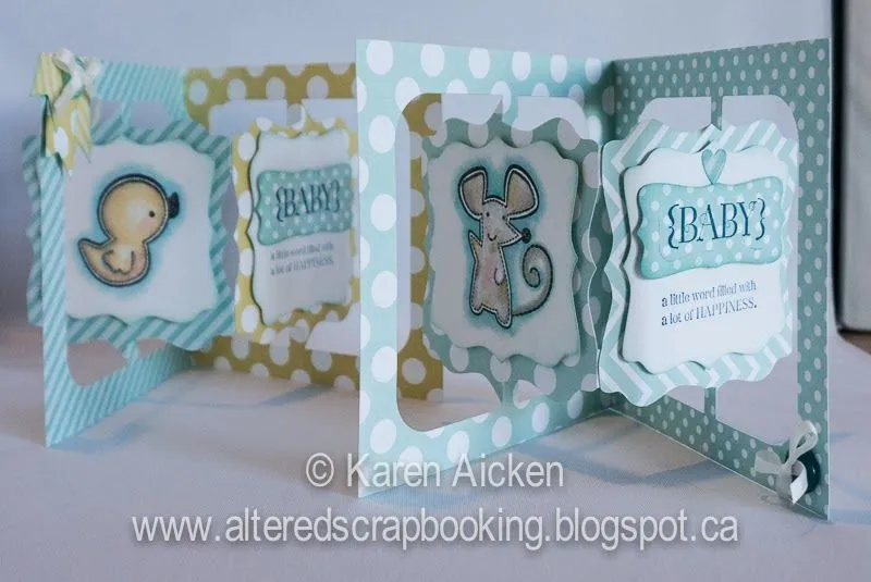 Altered Scrapbooking: Two Baby Boy Accordion Cards