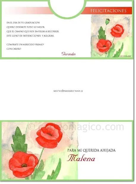 sobre amapolas - Tarjetas para imprimir GRATIS en tu casa en www ... sobre amapolas - Tarjetas para imprimir GRATIS en tu casa en www ...