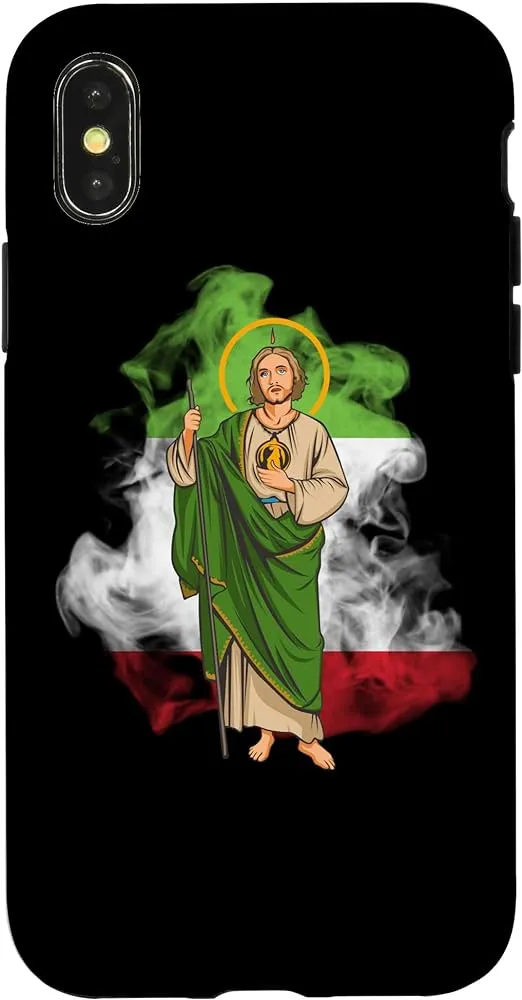 Amazon.com: Funda para iPhone X/XS San Judas Tadeo con bandera de México :  Celulares y Accesorios