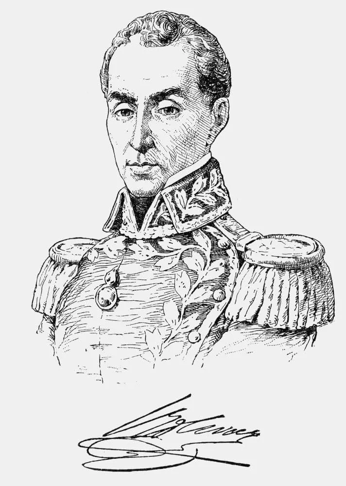 Amazon.com: Simon Bolívar (1783-1830) - Póster de soldado norteamericano y  líder revolucionario dibujo de finales del siglo XIX (18 x 24) : Hogar y  Cocina