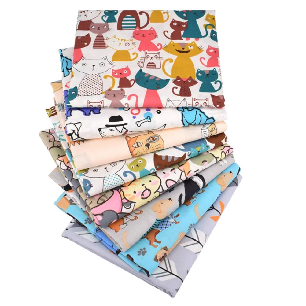 Amazon.com: YHCWJZP Tela Patchwork, 8 piezas de gatos impresión precortada  de tela de remiendo DIY coser paño de tejer 1,988.2 in : Arte y Manualidades
