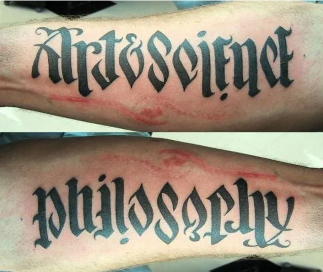Ambigrama tatuado