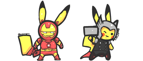 Gifs - Pikachu Avengers Vagando en la Net