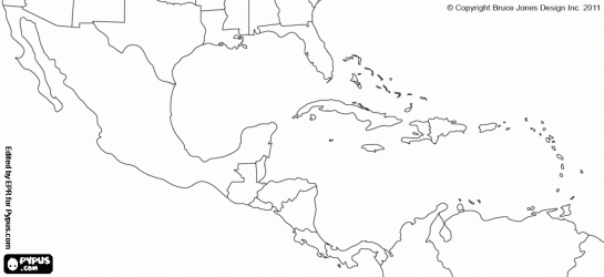 Mapas de america central para colorear - Imagui