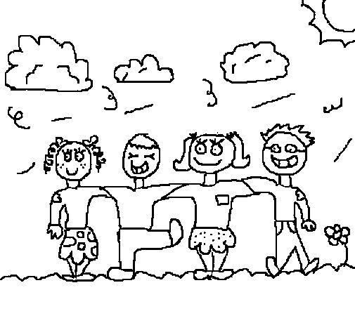 Dibujo de un niño paseando - Imagui