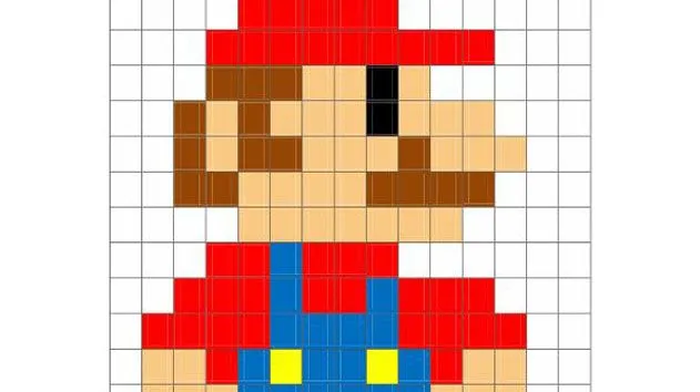 Mario Bros cuadriculado - Imagui