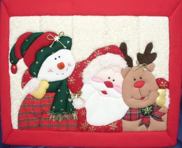 Moldes cuadros navideños en patchwork sin aguja - Imagui