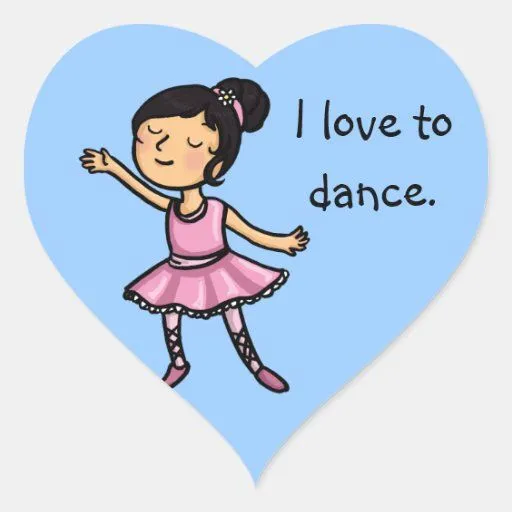 Amo bailar al bailarín de ballet del dibujo animad colcomanias de ...