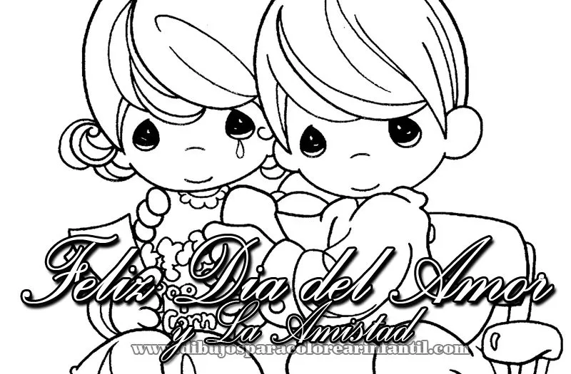 Dia del Amor y La Amistad para colorear ~ Dibujos para Colorear ...