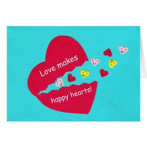 El amor hace corazones felices! Tarjeton | Zazzle