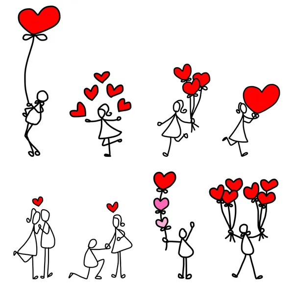 amor dibujos animados dibujados a mano — Vector stock © atthameeni ...