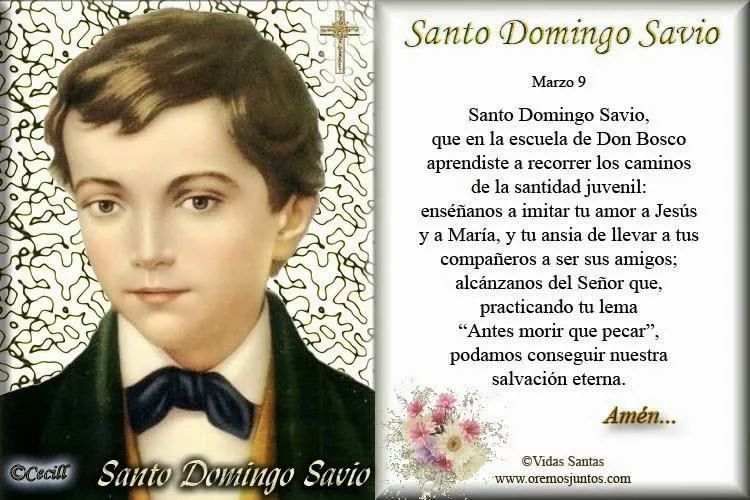 AMOR ETERNO: Santo Domingo Savio - Estudiante - Fiesta Mayo 6