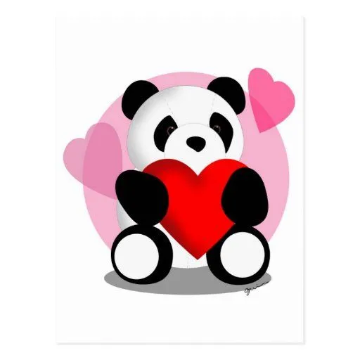 Amor del oso de panda postal | Zazzle