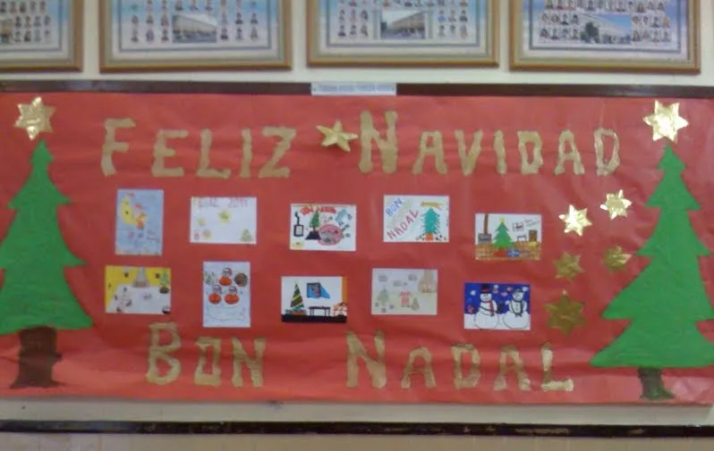 AMPA Fco Giner de los Rios: Murales Navideños de los niñ@s
