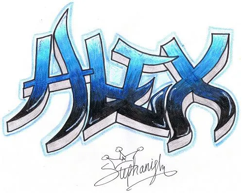 Graffitis con nombre alex - Imagui