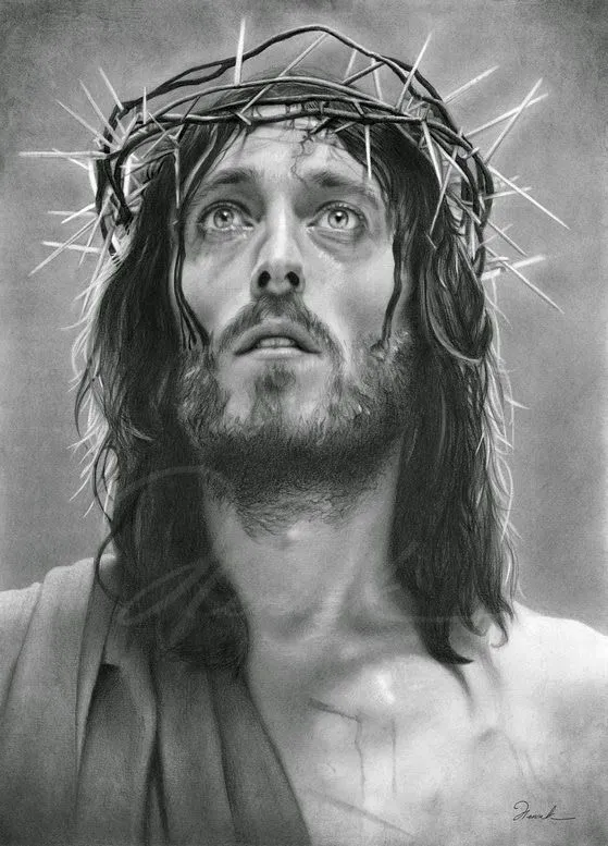 Cristo crucificado dibujo a lapiz - Imagui