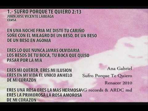 Ana Gabriel - Sufro Porque Te Quiero - YouTube