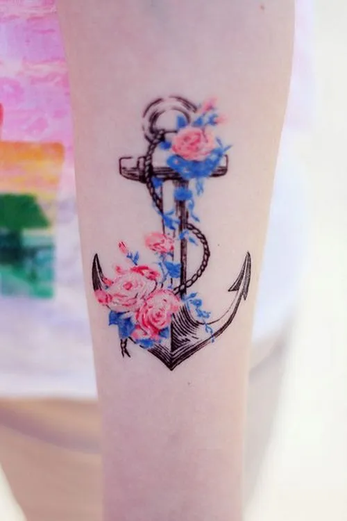 Anchor Tattoo Via Tumblr | super cutee tattoos | Pinterest | Flor ...