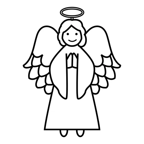 Dibujos de un ángel para colorear - Imagui