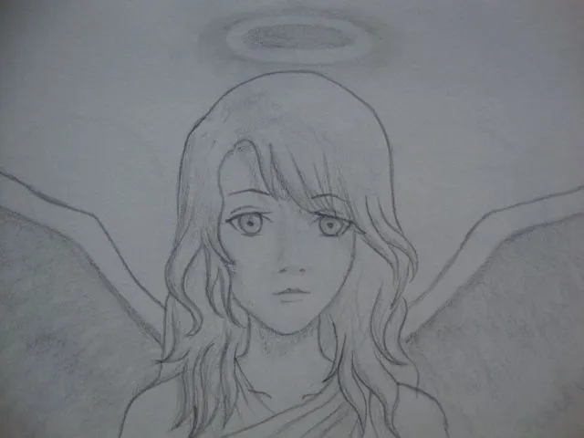 Dibujos de angeles tristes a lapiz - Imagui