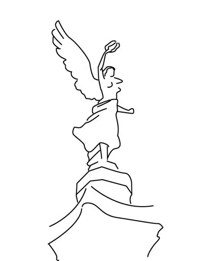 Angel de la independencia para colorear - Imagui