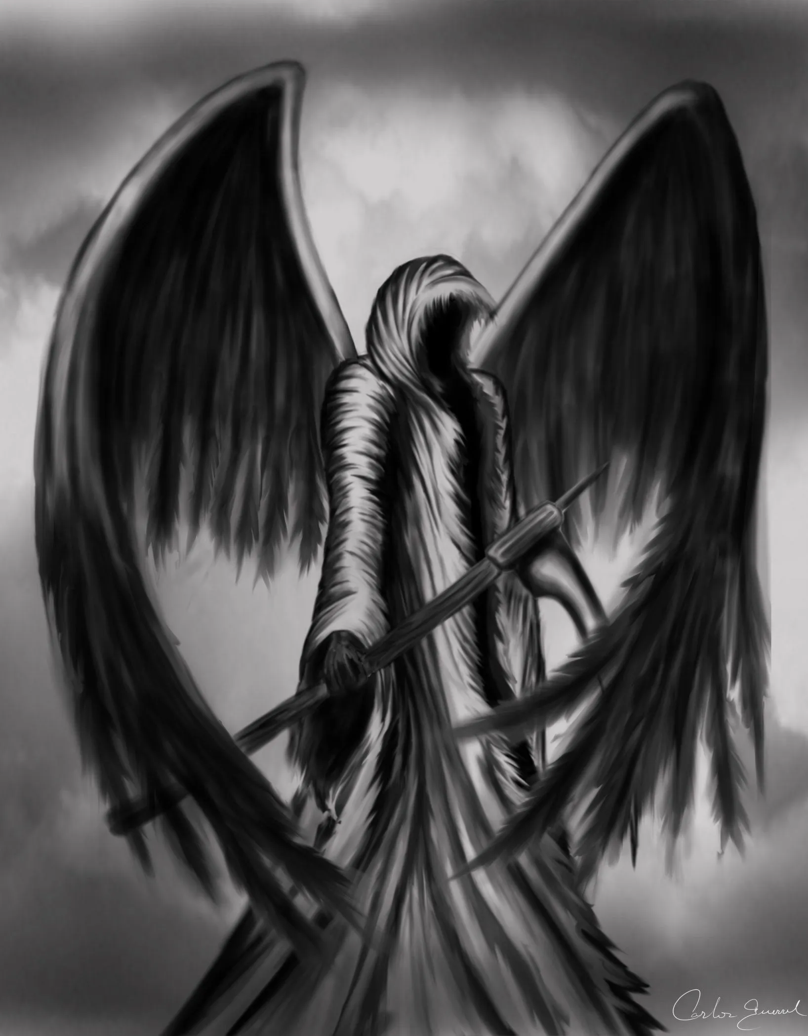 Angel de la muerte dibujo - Imagui