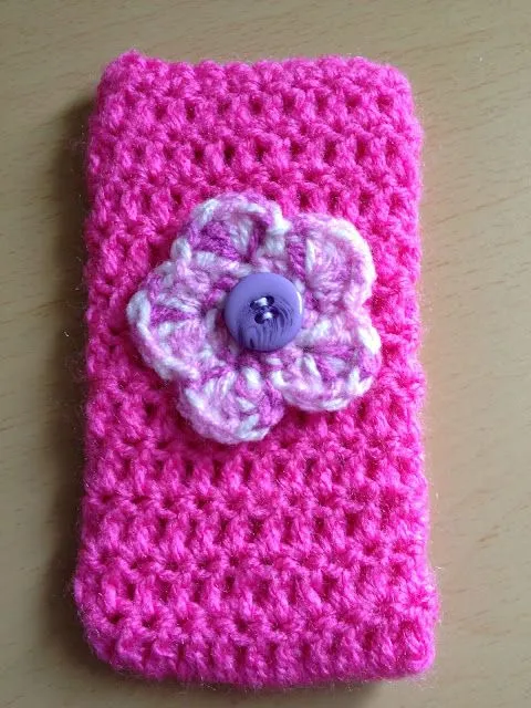 Angelas Crafts: Crochet phone case - Portacelular en crochet