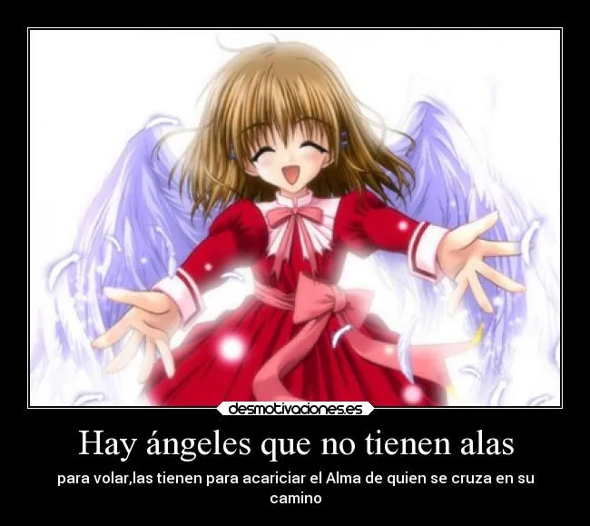 Imagenes de angeles anime con frases de amor - Imagui